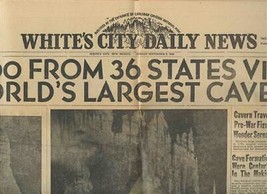 White&#39;s City Daily News Carlsbad Caverns Souvenir Newspaper New Mexico 1946 - £21.77 GBP