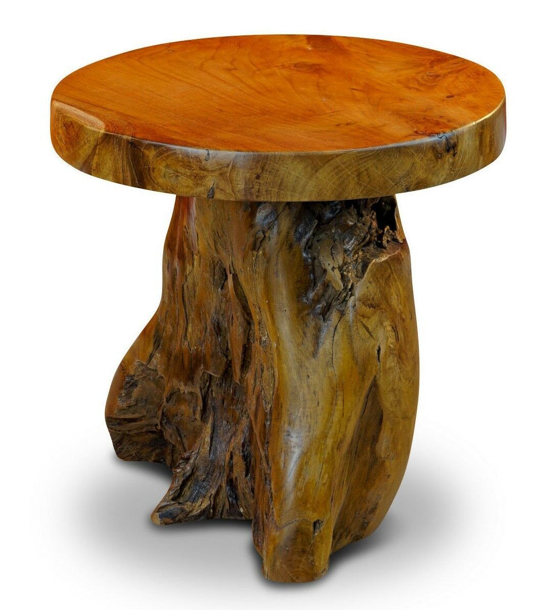 Root Wood Table 40 CM Wood Side Table Tree Trunk Wooden Table Podium Rustic - $131.85