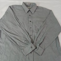 Stafford Executive Men's Gray Cotton Long Sleeve Button Up Shirt Size 17.5 image 10