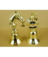 2 Gold Tone Metal Bells, State Souvenirs, Texas &amp; Kentucky, Vintage, #BE... - $20.03 CAD