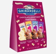 Ghirardelli Duet Chocolate Hearts Valentines Day 15.4 Oz XL Bag - £21.29 GBP