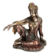 KWAN YIN STATUE Royal Ease Buddhist Goddess HIGH QUALITY Buddha Quan Gua... - $59.95