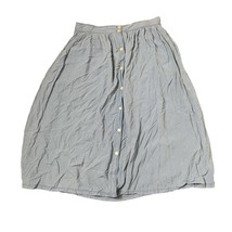 Orvis 100% Silk Button Down A-Line Midi Skirt Elastic Waist Women Size X... - £23.70 GBP