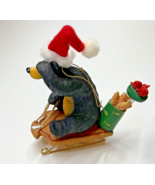 O&#39;Well Black Bear on Sled w/ Fish Container Christmas Ornament Village A... - $13.57 CAD
