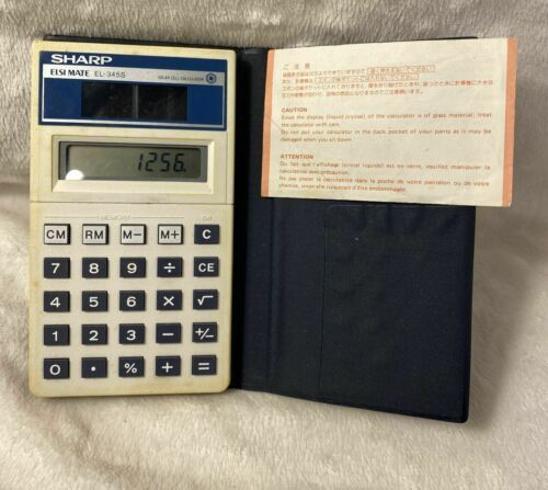 Vintage Sharp ELSI MATE EL-345S Solar Calculator - 1980's - $12.00