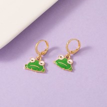 Donarsei Cute Enamel Animal Earrings For Women Fuuny Frog Rabbit Panda Lightning - £7.21 GBP