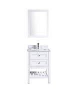 23.5" Vanity Cabinet Set with Mirror White LV6-24W by LessCare - $933.57