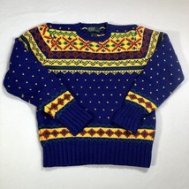 Vintage Polo Ralph Lauren Wool Crew Neck Sweater Womens Size Medium Gree... - $59.39