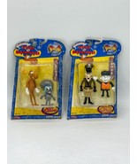 Adventures of  Rocky &amp; Bullwinkl Bend&#39;ems Figures MOC Just Toys 2000 NEW... - $23.76