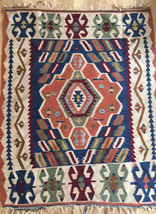 Wool Jute Kilim Rug 48”x 37” - $4,422.34 MXN