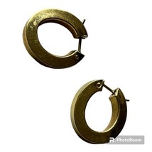 18k Yellow Gold Small Jumbo Hoops Earring 4.5 G - £421.27 GBP