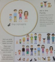 Family Love Embroidery Sampler Kit Dimensions Cat Dog Mom Dad Son Daught... - $8.95