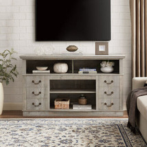 TV Media Stand Farmhouse Rustic Entertainment Console for TV Up to 65&quot; - £195.42 GBP