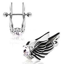 Angel Wings Cartilage Earring - Feathered Angel - $19.45