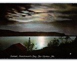 Tramonto Su Frenchman&#39;s Bay Barrette Porto Maine Me Unp DB Cartolina U13 - $4.04