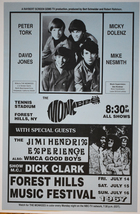 Monkees Jimi Hendrix Forest Hills Concert Poster 1967 - £15.75 GBP