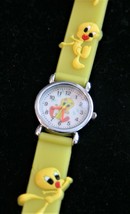 NOS child&#39;s Tweedy Bird quartz wristwatch with 3-D bright yellow rubber ... - $14.85