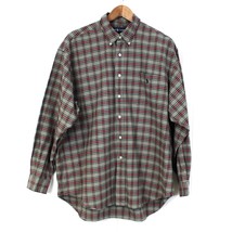 Ralph Lauren Mens Large Big Shirt Casual Cotton Plaid Multicolor Preppy Classic  - £14.50 GBP