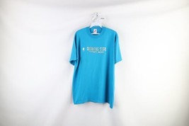 Vintage 90s Mens Large Spell Out Morning Star Ministries Church T-Shirt Blue USA - £27.50 GBP