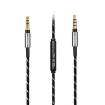 Audio nylon Cable with Mic For Master &amp; Dynamic MG20 AG-WHP01K AKG K845BT - £12.52 GBP