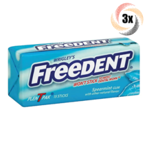 3x Packs Wrigley&#39;s Freedent Spearmint Gum | 15 Sticks Per Pack | Fast Shipping - $12.97