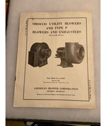 American Blower Corporation, Price Book, May 1935  - SIROCCO UTILITY AND... - $33.91 CAD