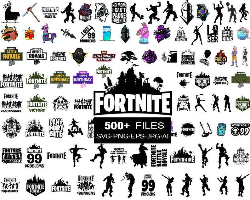 FortNite Digital Mega 500+ SVG bundle files