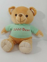 Watson&#39;s teddy bear Plush green 2000 shirt tan golden honey brown baby s... - $24.74