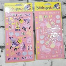 Vintage Stickopatomus Scrapbooking Stickers New Baby Girl Pink Nursery L... - £11.66 GBP