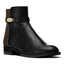 Michael Kors  Finley Leather Flat Booties  Black /Brown Size  7 NEW IN BOX - £148.35 GBP
