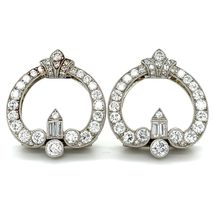 A.E. Kochert Platinum 3.4 ct Diamond Dress Clips c. 1920 - $8,123.07