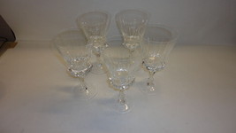 FINE CRYSTAL  WATER GOBLETS WINE GLASSES CONTEMPORARY DESIGN - £64.25 GBP