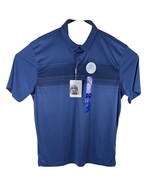 Greg Norman ML75 Golf Polo Stripes Blue Shirt Mens Size Large Play Dry - $29.70