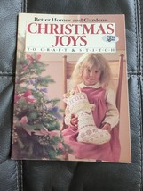 Better Homes Gardens Christmas Joys To Craft &amp; Stitch Patterns 1985 Softcover - £7.58 GBP