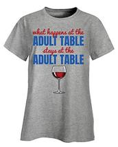 Jewish Tradition What Happens at The Adult Table - Ladies T-Shirt Ash Grey - £26.26 GBP