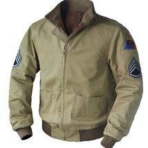 Trends Fashion World War 2 Brad Pit Military Tanker Khaki Cotton Jacket For Men - £101.52 GBP+