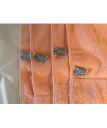 Lot 4 Fieldcrest Lustre Hand Towels Peach 100% Cotton Lace   2 sets eeuc... - $27.72