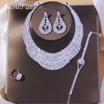 Stonefans Fashion Multilayer Rhinestone Collar Necklace Set for Women Crystal Br - £36.58 GBP