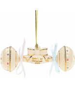 Lenox 2020 Baby's 1st Christmas Rattle Ornament First Ivory Gold Ribbon ... - $70.00