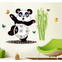 Creative clock panda wall stickers - £15.00 GBP