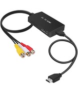 Rca To Hdmi Converter, Composite To Hdmi Adapter Support 1080P Pal/Ntsc ... - £23.59 GBP