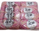 ICE Yarns Palermo Cotone Pink Yellow #57264 8 Skeins Cotton Blend - $34.60