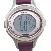 Timex Womens Ironman Triathlon Digital Chronograph Plum Resin Watch M594 - £11.86 GBP