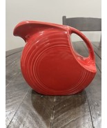Fiesta Disc Water Pitcher Red Scarlet HLC Pottery Post 86 Fiestaware Second - $24.74