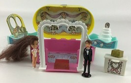 Mini Caboodles Wedding Ceremony Playset Bride Groom Doll Vintage 1993 Toy Biz - £23.62 GBP