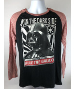 Mens Star Wars Raglan Shirt Large Darth Vader Join the Dark Side Rule th... - £14.33 GBP