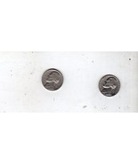 Jefferson Nickels Coin  - 2 Nickels 1974 &amp; 1975 - $6.11 CAD