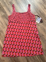 Diane Von Furstenberg x Target Mini Shift Dress Pink Mod Geometric DVF Size 14 - £15.21 GBP