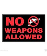 NO WEAPONS ALLOWED Door Window PLASTIC SIGN gun guns weapon not Hillman ... - $32.45 CAD