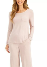 Alfani Knit Pajama Shirt -Large Gray Rose SW230108 - £8.61 GBP